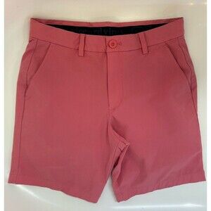 Vineyard Vines On-The-Go Shorts Coral Performance Stretch Mens Size 28 Golf 7”